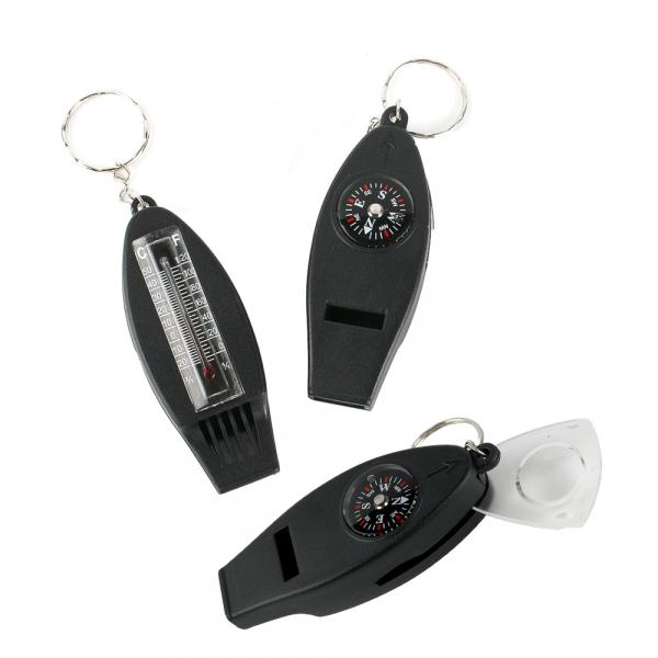 아웃도어 등산용 비상 나침반 온도계 돋보기 호루라기