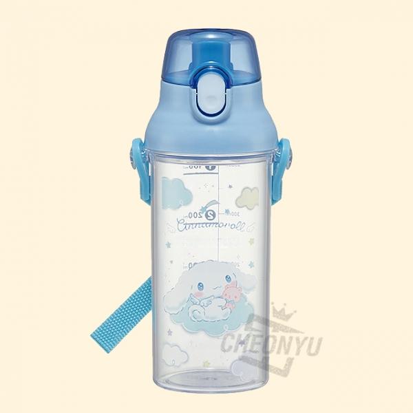 시나모롤 원터치 클리어 눈금 보틀 480ml