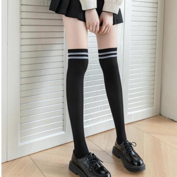 착시스타킹 겨울 기모 내츄럴스킨 페이크 더블라인 학생  팬티 타이즈