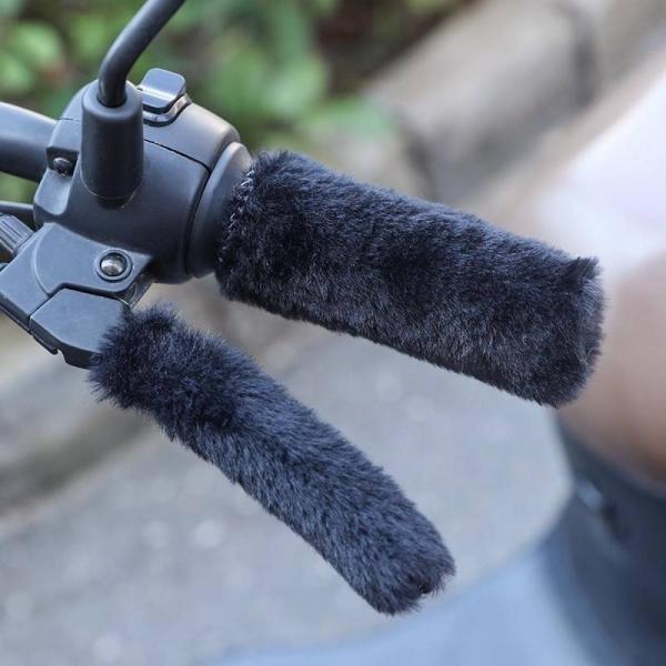 퍼 핸들 커버 오토바이 자전거 그립 스쿠터 킥보드 겨울 털 손잡이