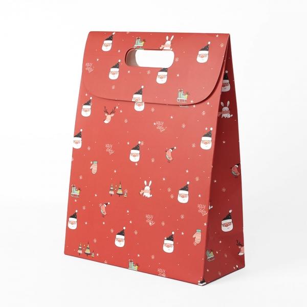 크리스마스 손잡이 선물백(24x32cm) (레드)