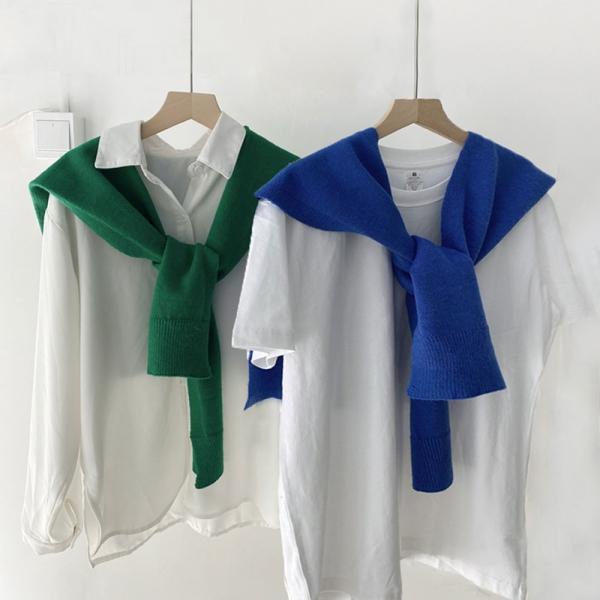 LM-0599 무지 니트 어깨숄 가디건 10color&nbsp;