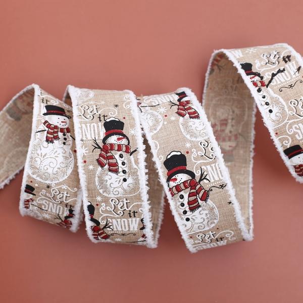 윈터 스노우 크리스마스 리본 3m