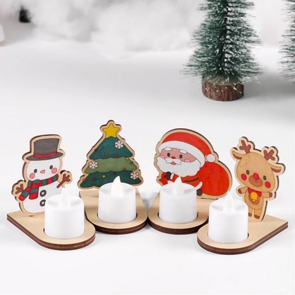 (CL) 크리스마스 팬시우드 캔들 양초 티라이트