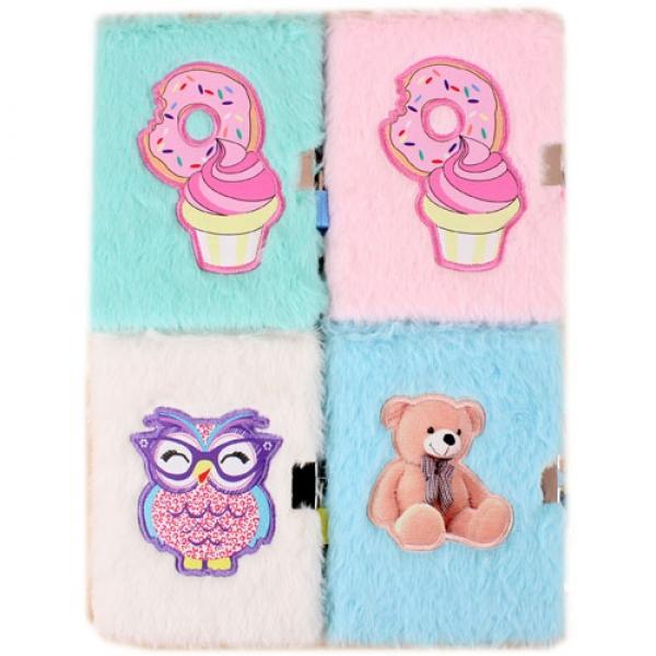 616D] 5000 포근한 퍼 비밀노트[B급/벌크] (4개세트)