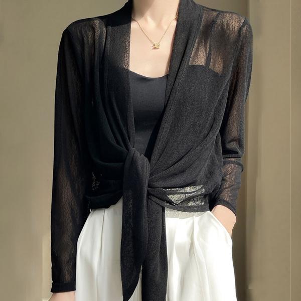 LM-0610 여름 시스루 스트랩 가디건 4color&nbsp;