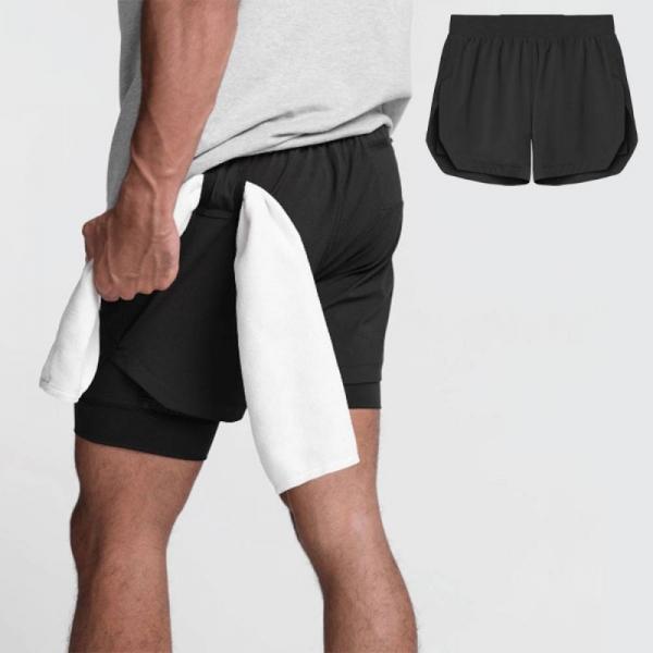 야외활동 등산 러닝 조깅 수건걸이 숏 팬츠 밴딩바지