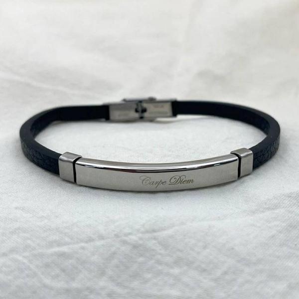 가죽 써지컬 각인 팔찌 이니셜 커플 끈팔찌 손목 액세사리 남자 여자 학생 템 매듭 스틸 만들기 심플 아이