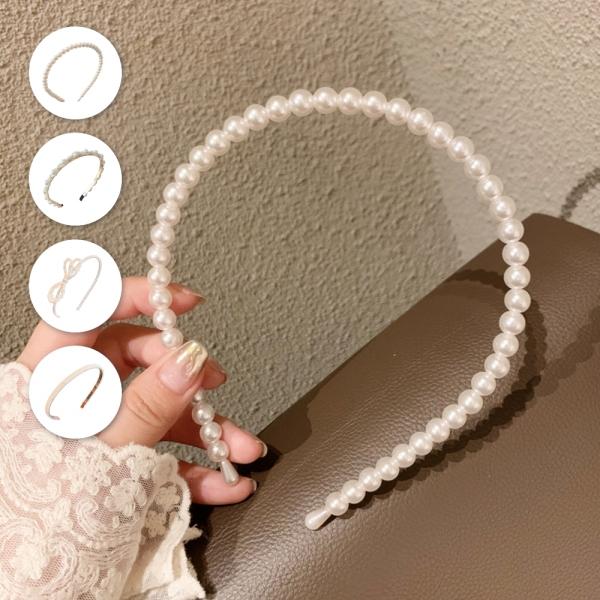 진주머리띠 큐빅 여자 얇은머리띠 헤어밴드 DH002