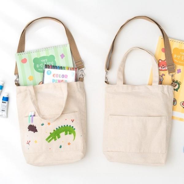 스트랩 무지 에코백 2종