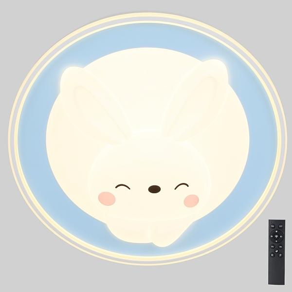 키즈방등 LED 리모컨 DL30114 60W 원형 토끼B 색변환 KS