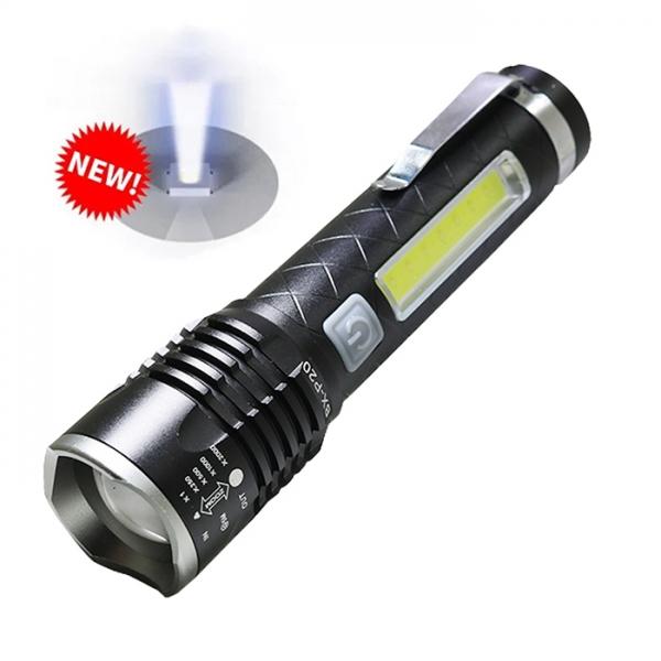 White Laser LED충전식 줌 서치라이트 손전등 후레쉬 20000루멘, P20