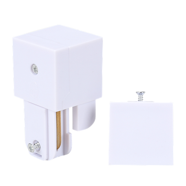 레일부속 RACEWAY 일체형 전원 마감 화이트 KC