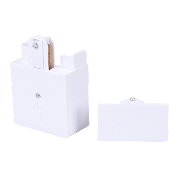 레일부속 RACEWAY 일체형 광폭 전원 마감 화이트 KC