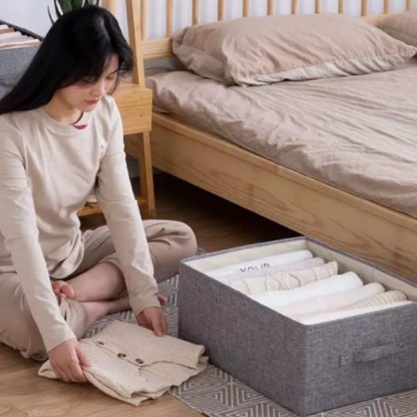 접이식 패브릭 펠트 수납 정리 바구니