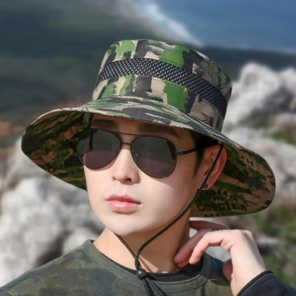 자외선차단 농사 등산 밀리터리 사파리 챙넓은 모자