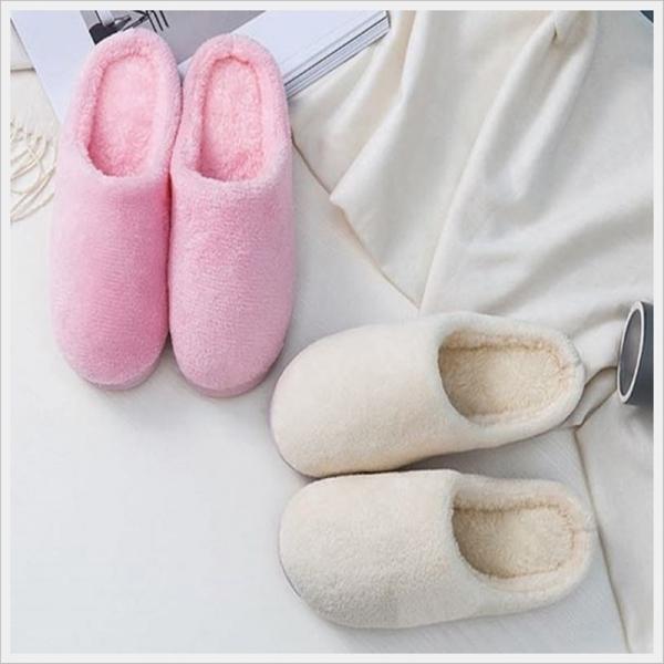 발편한 겨울 보온 방한 쿠션 털 실내화 슬리퍼