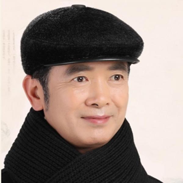 겨울 골프 낚시 야외 외출 중년 남성 귀마개 헌팅캡