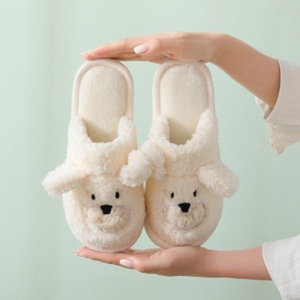 귀여운 곰모양 실내 방한 층간소음 털 실내화 슬리퍼