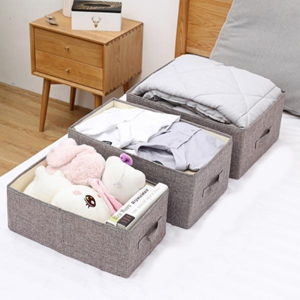 다용도 패브릭 수납  옷 소품 보관함 바구니