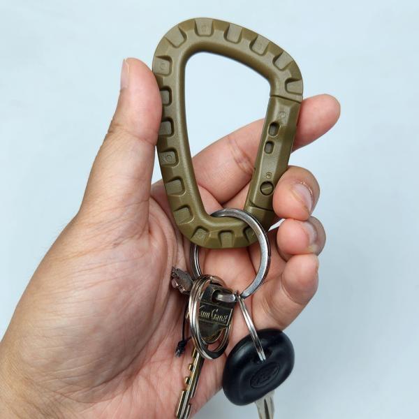 플라스틱 경량 카라비너 브라운 등산용 캠핑 비너 고리