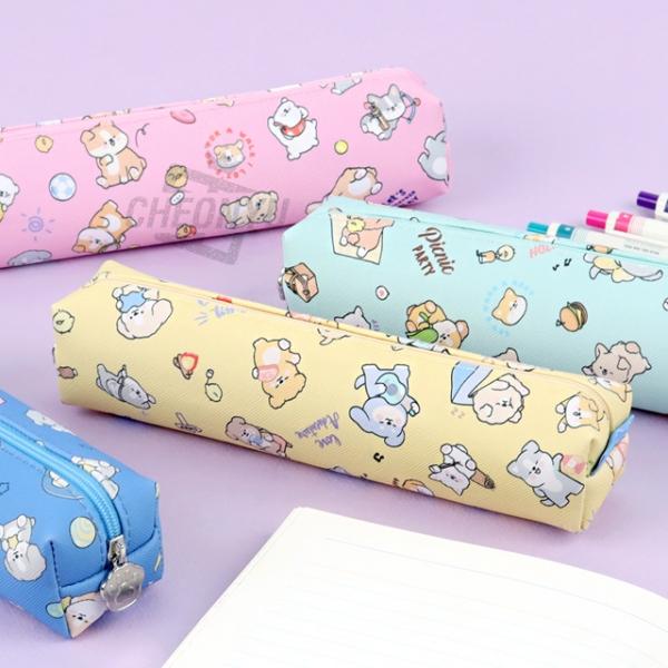 이리눕개 지그재그 봉제필통 (랜덤발송)