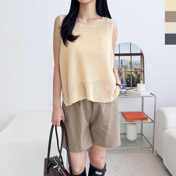 2L-PPT 1037 여자 썸머 하찌 언발민소매나시니트