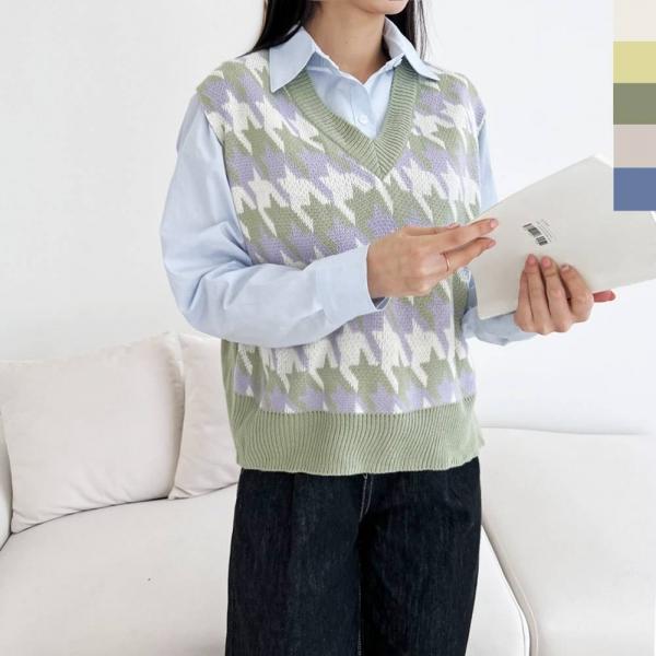 2L-PPT 1003 여자 델리 니트조끼베스트