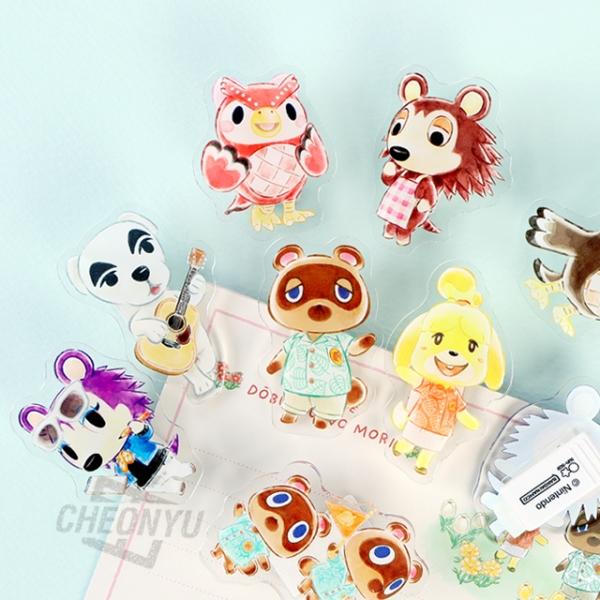 모여봐요 동물의숲 아크릴 클립 세트