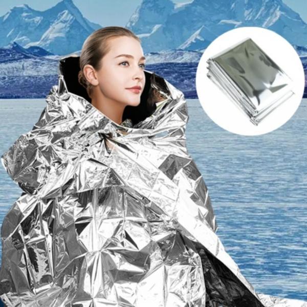 비상용 재난 응급담요 체온유지 캠핑 은박 보온 생존 서바이벌 130x210cm M50354