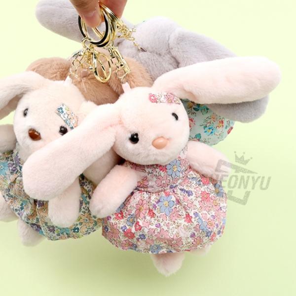 원피스 토끼 봉제 인형 키링_낱개 (랜덤발송)