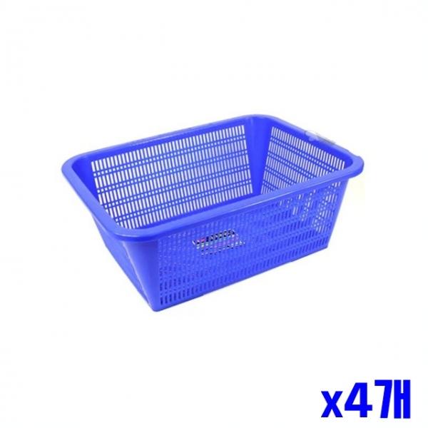 소품 정리 사각 바구니 48x37x18cm x4개 리빙바구니