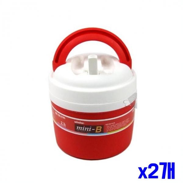 레저 야외 휴대용 보온보냉통 2.3L x2개 휴대용포트