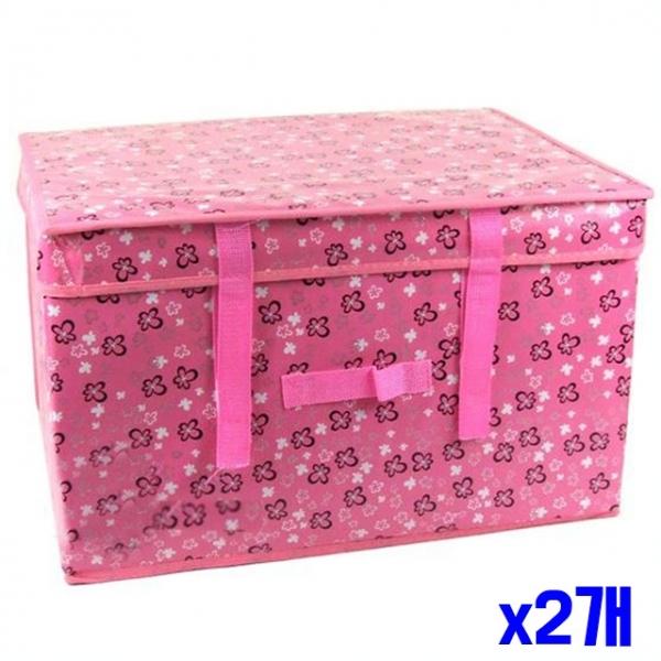 부직포 리빙옷박스 중형-랜덤발송 x2개