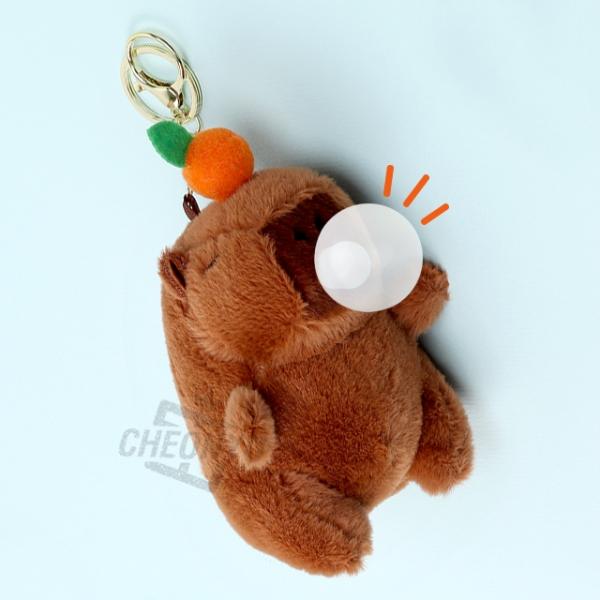 풍선껌 카피바라 봉제 인형 키링