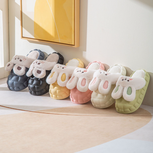 토끼 캐릭터 방수 방한 탈착가능 EVA실내화