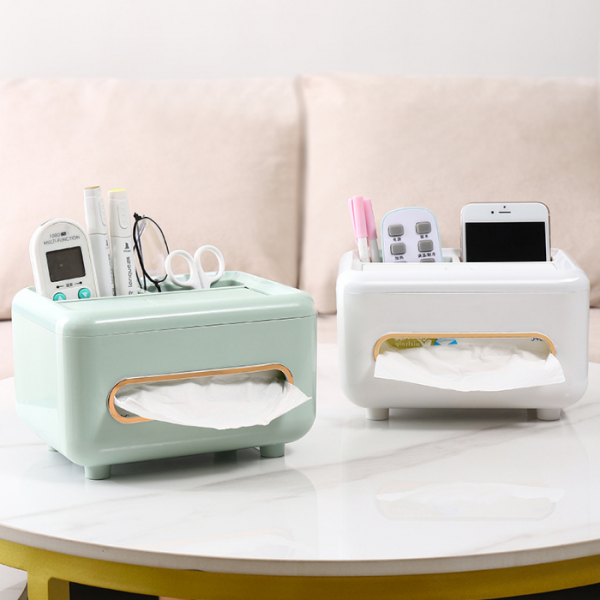 다용도 티슈 케이스 소품 문구 정리함