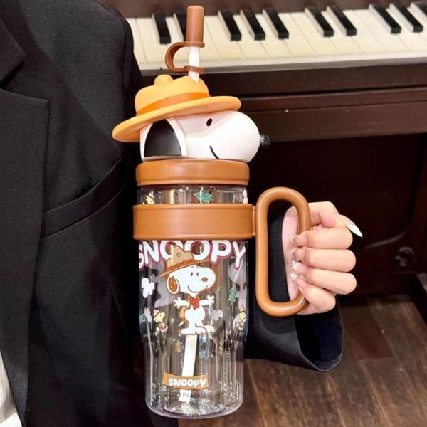 스누피 3D 피규어 물통 1060ml_브라운