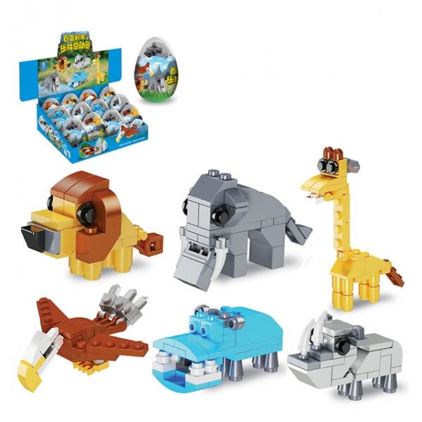 캡슐 블럭 동물 (12개 1세트)