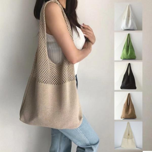 코바늘네트백 니트백 그물가방 여름가방 가방 라탄백