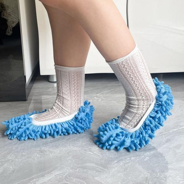 바닥청소 덧신 극세사 청소 슬리퍼 커버 2P DD-13131