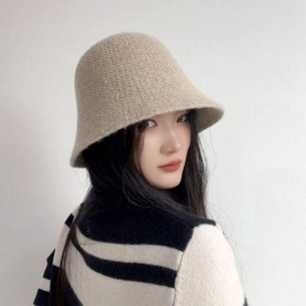 헤일 로울 버킷햇(브라운) 벙거지 모자 겨울 털버킷햇 털모자