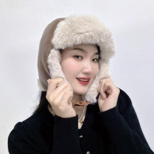터프 레더귀달이 군밤 모자(브라운) 방한모자 겨울 털귀달이 귀다리 털모자