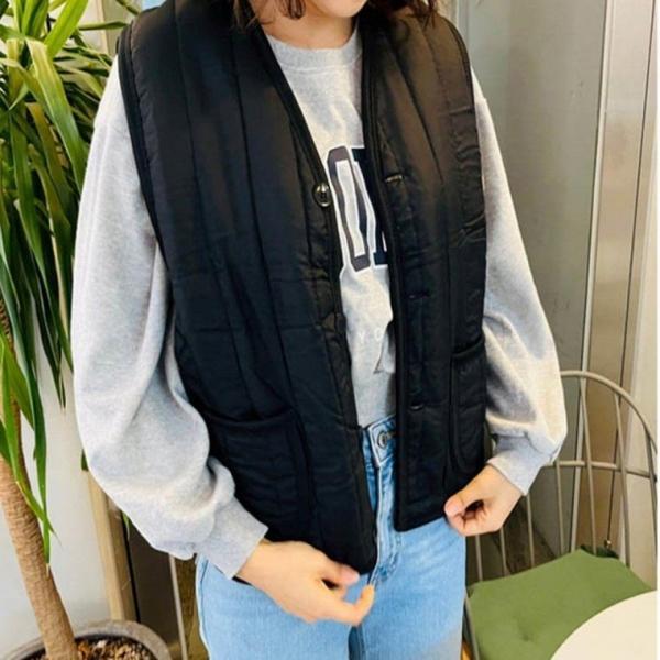 여성 이너 사무실 작업용 캐주얼 안감 퍼 조끼 여성롱 패딩 숏패딩 남자롱 여자숏 남성롱