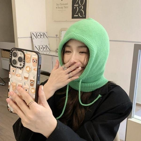 니트 바라클 라바 후드 넥워머 넥히터 목도리 목폴라 후드넥 페이크목 넥폴라 성인 목수건