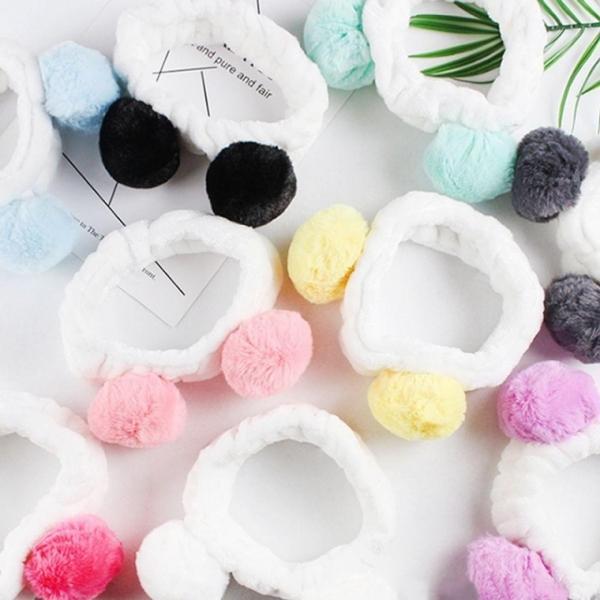 곰돌이 극세사 세안 밴드 헤어밴드 세면 머리띠 면헤어밴드 클렌징 찍찍이 샤워 세안용