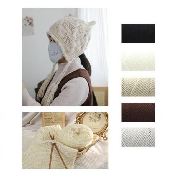 DIY 귀도리 모자 패키지 재료 세트 만들기 키트 코바늘 겨울 손뜨개 뜨개질 집콕 취미