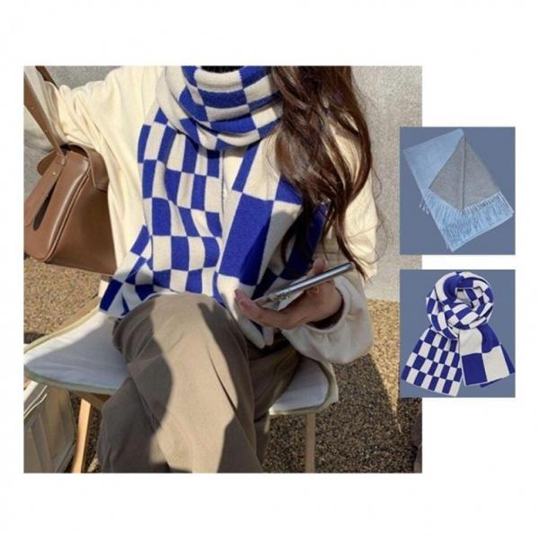 블루시 리즈 여성 목도리 겨울 숄더 머플러 쁘띠 숏머플러 미니 남성 짧은 커플 부드러운