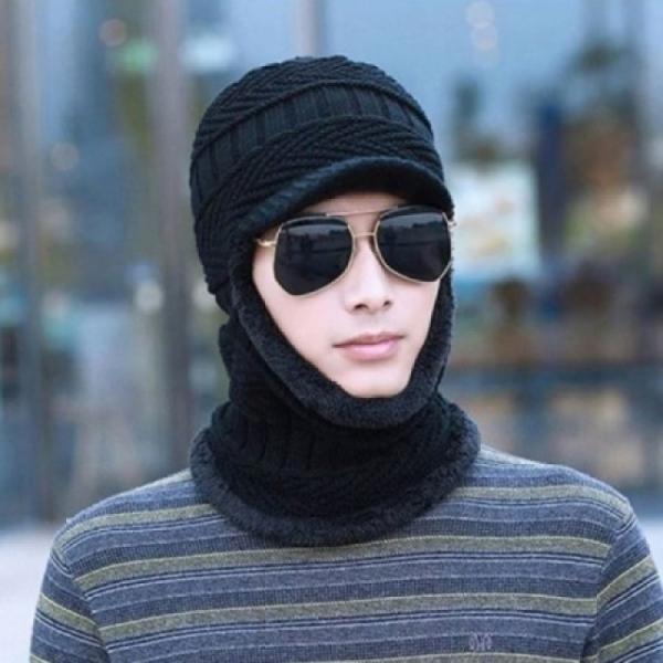 라이딩 MOA 방한모자 넥워머 털모자 머리띠 블랙