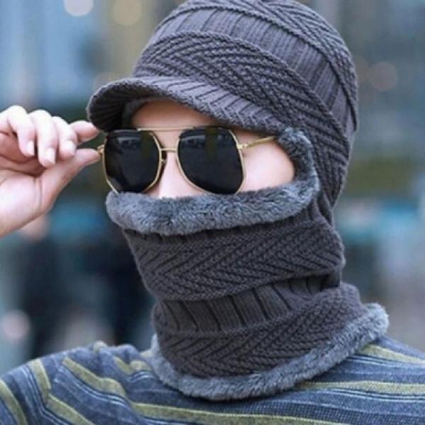 라이딩 MOA 방한모자 넥워머 털모자 머리띠 그레이